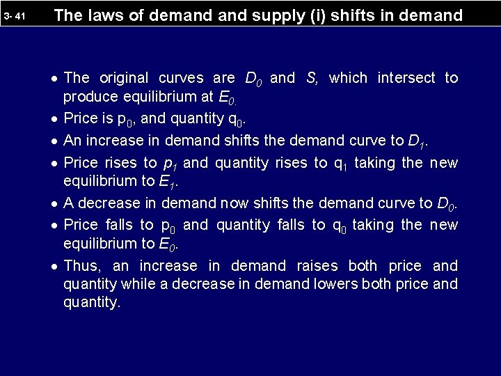 3 - 41 The laws of demand supply (i) shifts in demand · The
