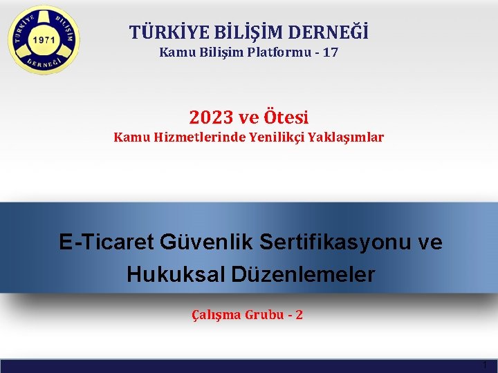 TÜRKİYE BİLİŞİM DERNEĞİ Kamu Bilişim Platformu - 17 2023 ve Ötesi Kamu Hizmetlerinde Yenilikçi