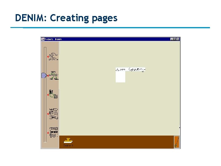DENIM: Creating pages 