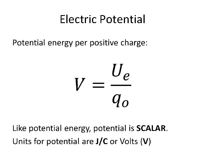 Electric Potential • 