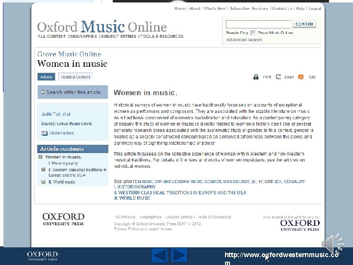 Art credits, further reading materials, along with links to other Oxford University Press resources
