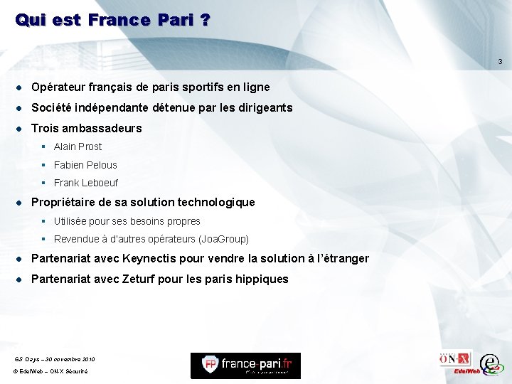 Qui est France Pari ? 3 l Opérateur français de paris sportifs en ligne