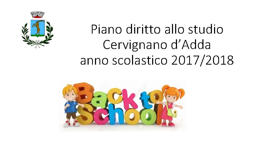 Piano diritto allo studio Cervignano d’Adda anno scolastico 2017/2018 