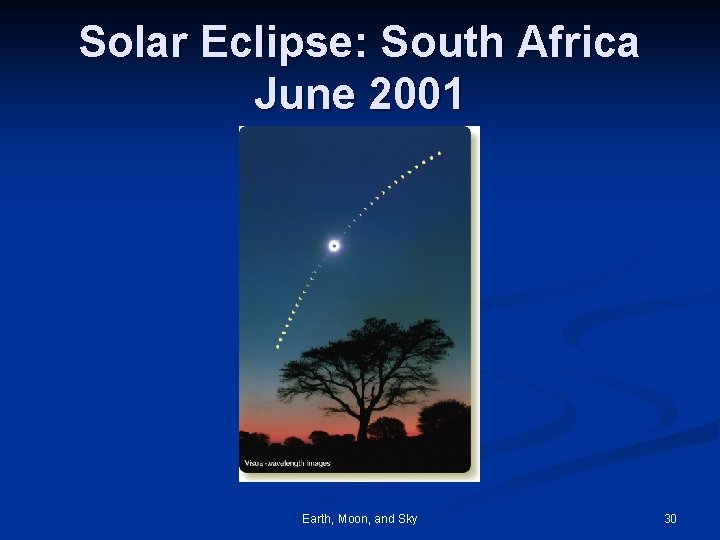 Solar Eclipse: South Africa June 2001 Earth, Moon, and Sky 30 