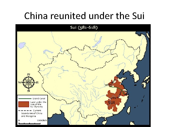 China reunited under the Sui 