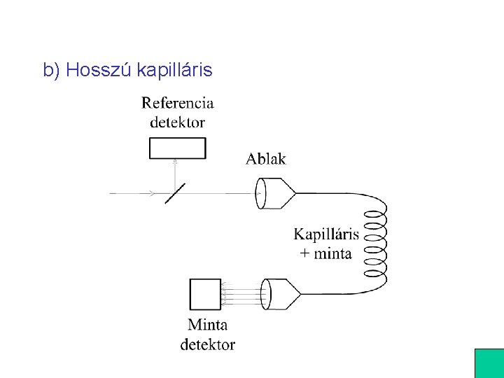 b) Hosszú kapilláris 