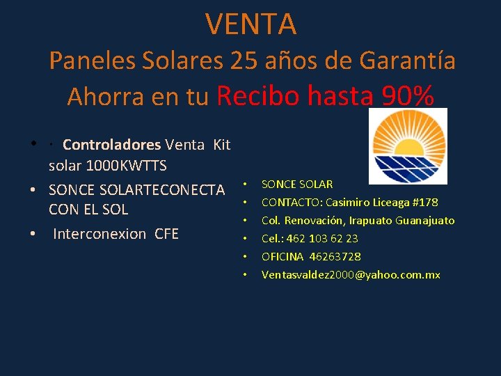 VENTA Paneles Solares 25 años de Garantía Ahorra en tu Recibo hasta 90% •