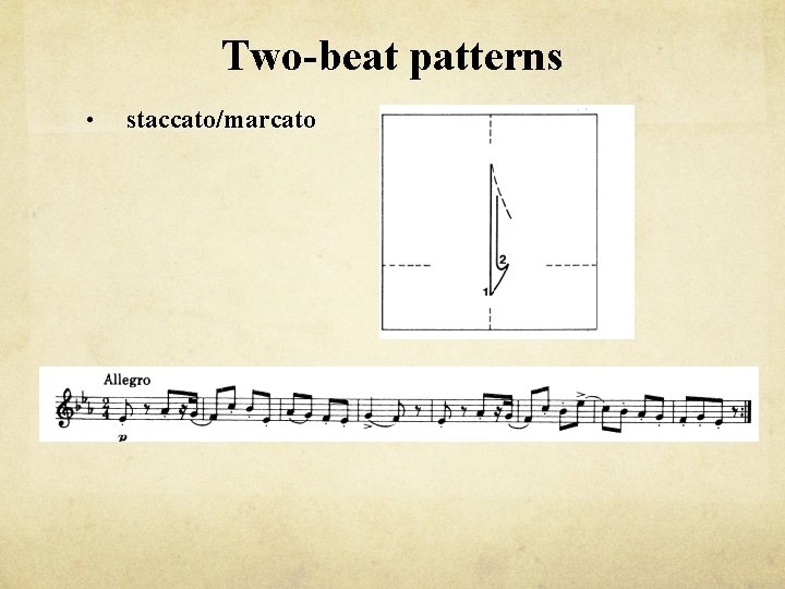 Two-beat patterns • staccato/marcato 