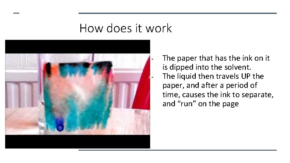 How does it work - The paper that has the ink on it is