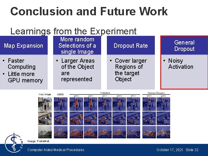 Conclusion and Future Work Learnings from the Experiment Map Expansion More random Selections of