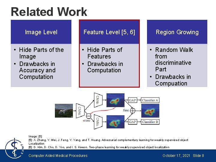 Related Work Image Level • Hide Parts of the Image • Drawbacks in Accuracy