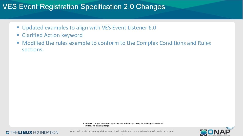 VES Event Registration Specification 2. 0 Changes § Updated examples to align with VES