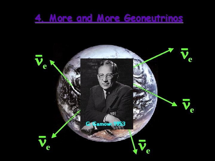 4. More and More Geoneutrinos ne ne ne G. Gamow: 1953 ne ne 