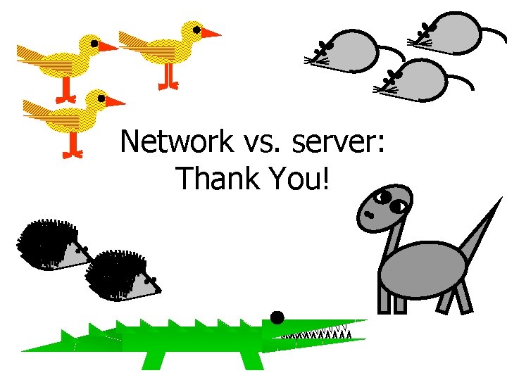Network vs. server: Thank You! 