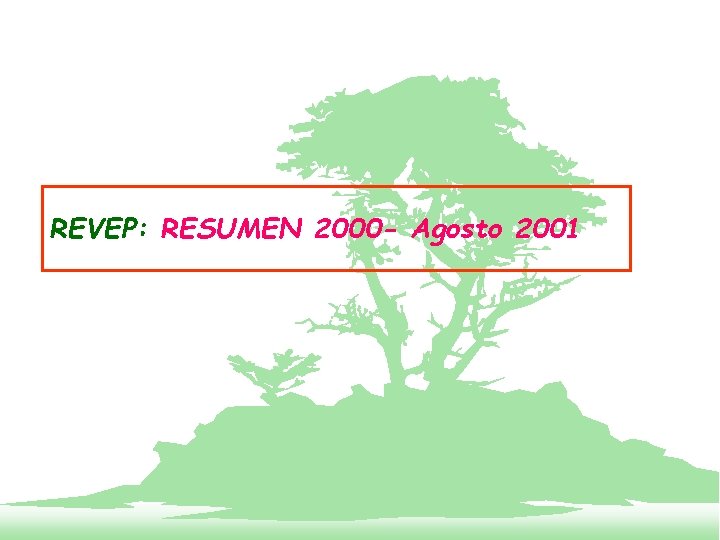 REVEP: RESUMEN 2000 - Agosto 2001 