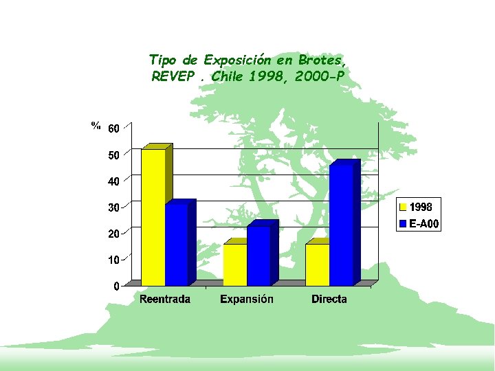 Tipo de Exposición en Brotes, REVEP. Chile 1998, 2000 -P 