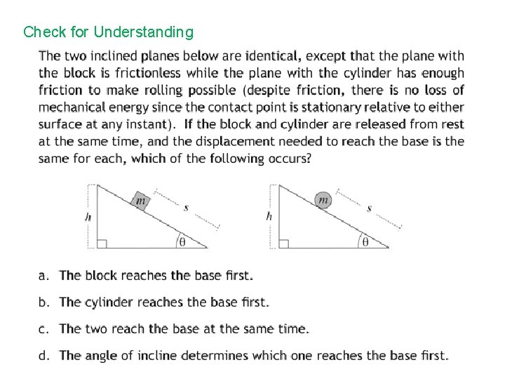 Check for Understanding 