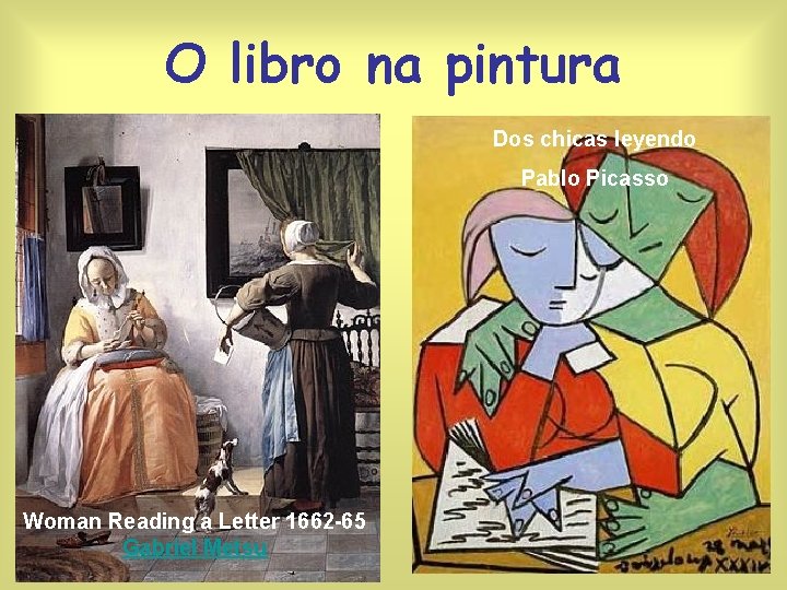 O libro na pintura Dos chicas leyendo Pablo Picasso Woman Reading a Letter 1662