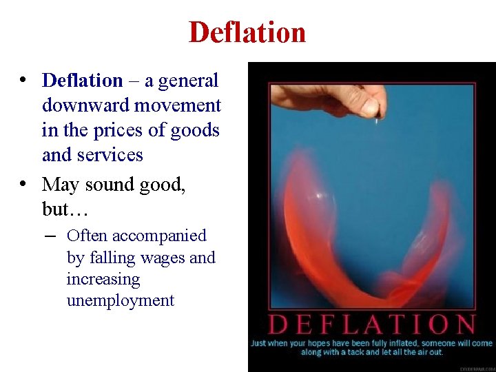 Deflation Scene Unit 2 Economic Indicators and the Business Cycle