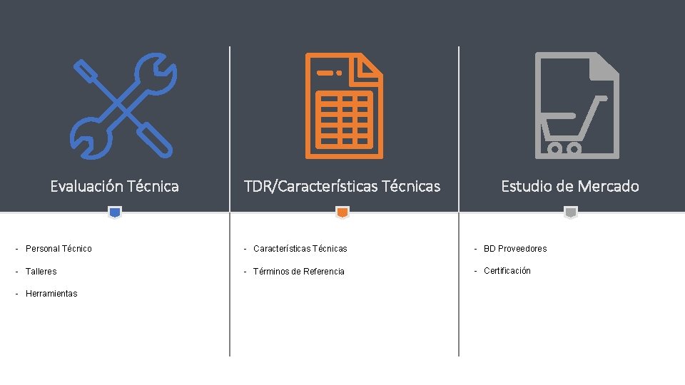 Evaluación Técnica TDR/Características Técnicas Estudio de Mercado - Personal Técnico - Características Técnicas -