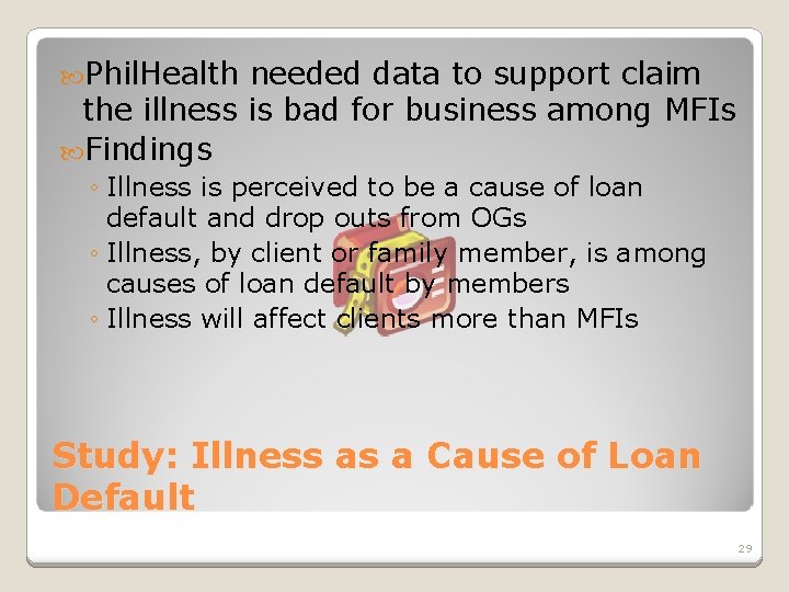  Phil. Health needed data to support claim the illness is bad for business