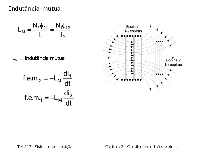 Indutância-mútua LM = Indutância mútua TM-117 - Sistemas de medição Capítulo 2 - Circuitos