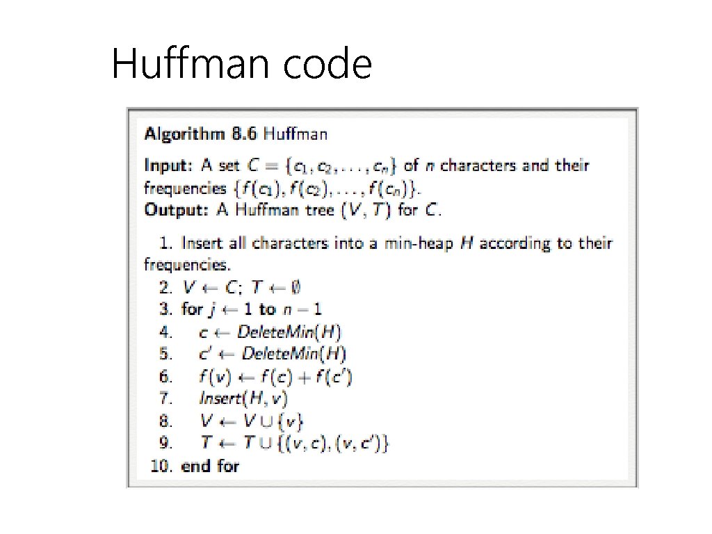 Huffman code 