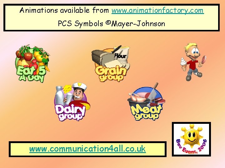 Animations available from www. animationfactory. com PCS Symbols ©Mayer-Johnson www. communication 4 all. co.