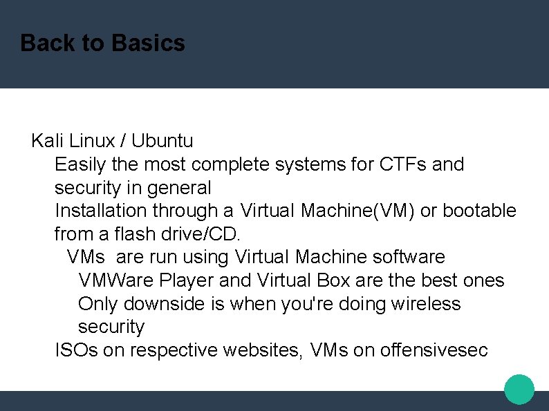 Back to Basics Kali Linux / Ubuntu ♦ Easily the most complete systems for