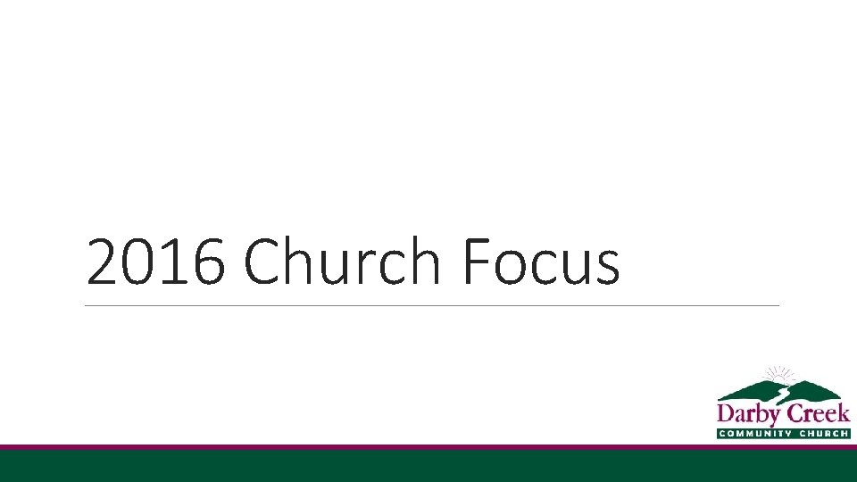 2016 Church Focus 