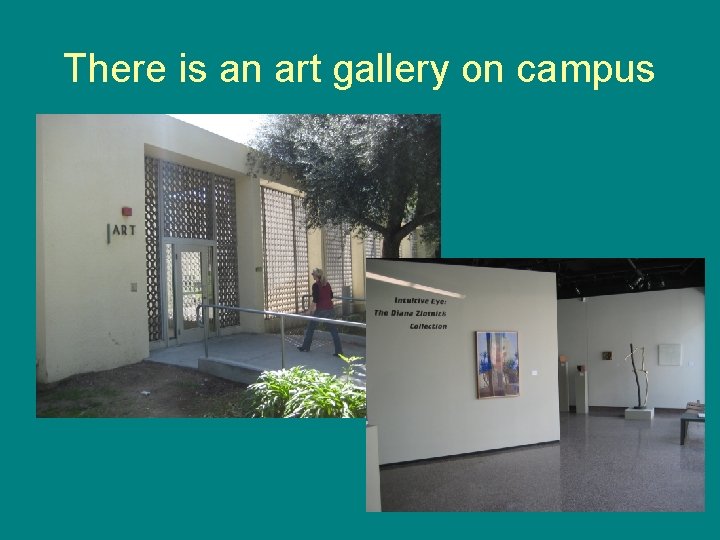 There is an art gallery on campus 