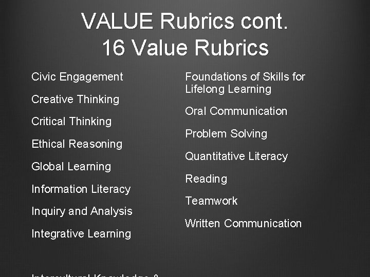 Assessment Instruments and Rubrics Workshop Series Part 1