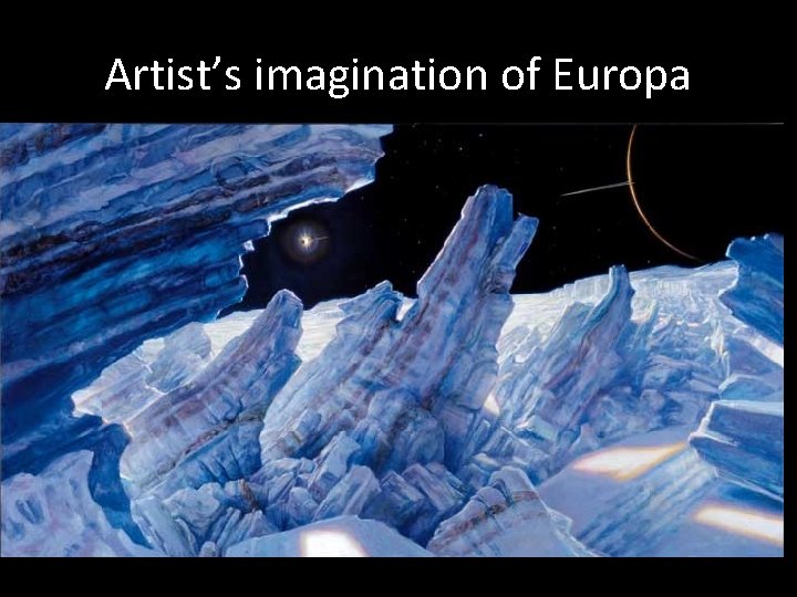 Artist’s imagination of Europa 