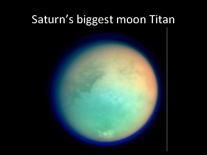 Saturn’s biggest moon Titan 