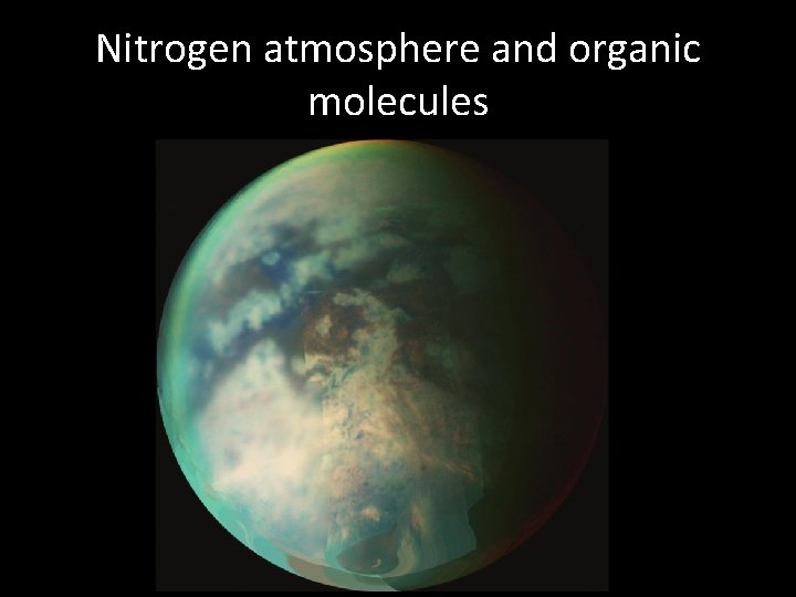 Nitrogen atmosphere and organic molecules 