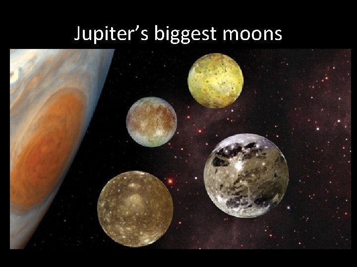 Jupiter’s biggest moons 