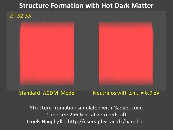 Structure Formation with Hot Dark Matter Standard LCDM Model Neutrinos with Smn = 6.