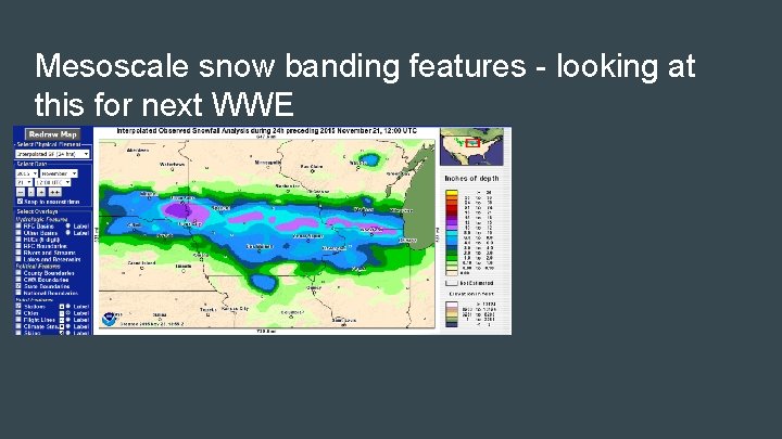 Mesoscale snow banding features - looking at this for next WWE 