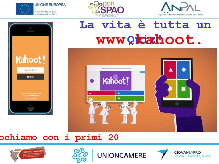 La vita è tutta un Quiz! www. kahoot. ochiamo con i primi 20 it