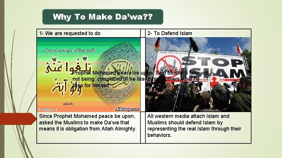 Why To Make Da’wa? ? 1 - We are requested to do 2 -