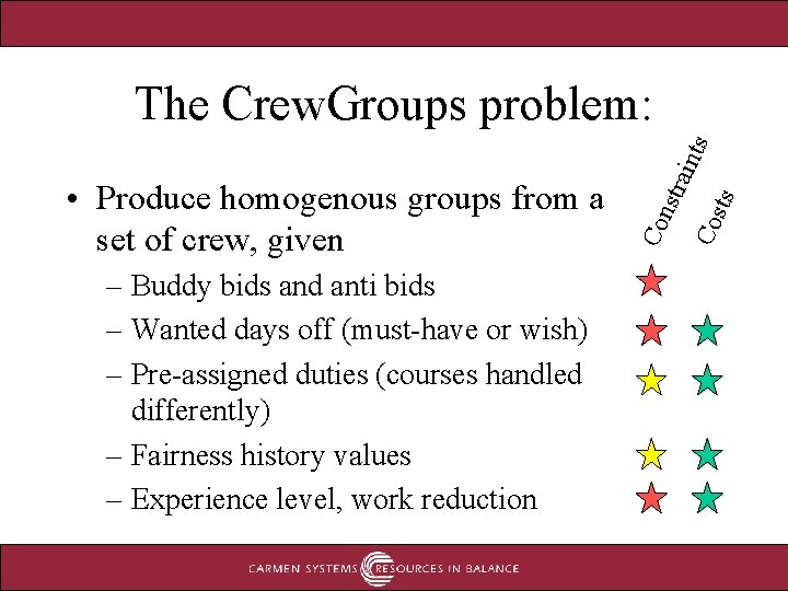 – Buddy bids and anti bids – Wanted days off (must-have or wish) – – Buddy bids and anti bids – Wanted days off (must-have or wish) –