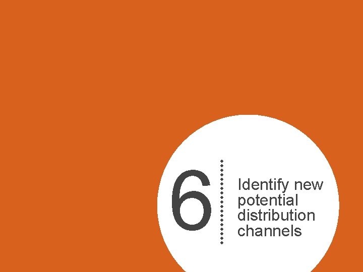 6 Identify new potential distribution channels 
