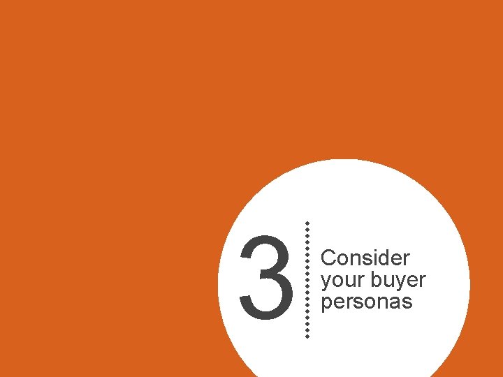 3 Consider your buyer personas 