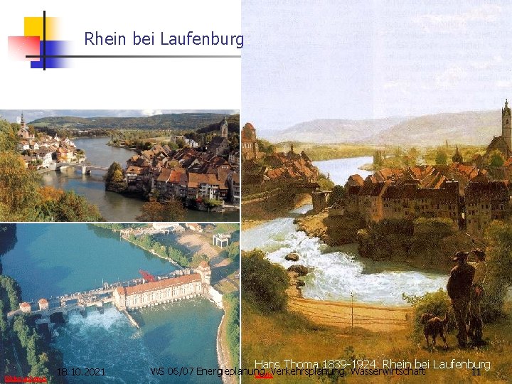 Rhein bei Laufenburg Bildernachweis 18. 10. 2021 Hans Thoma 1839 -1924: Rhein bei Laufenburg
