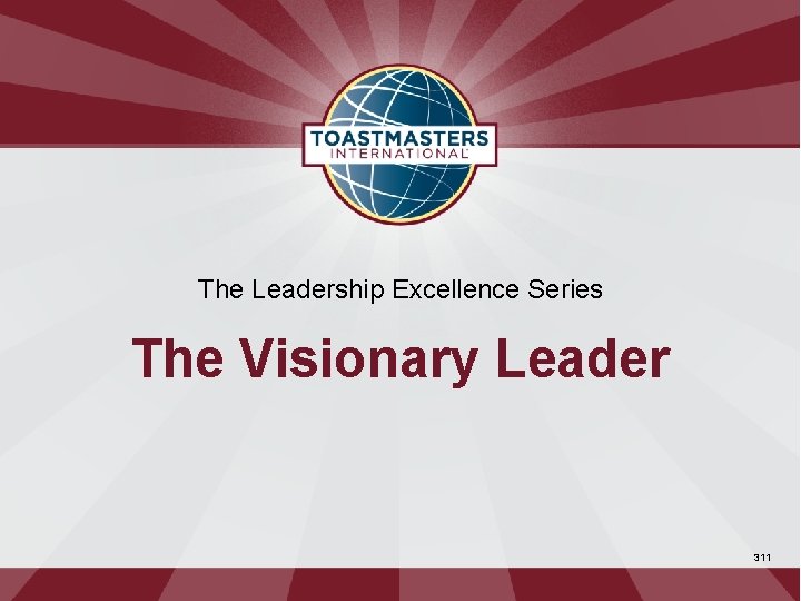 The Leadership Excellence Series The Visionary Leader 311 