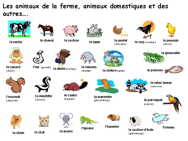 Les animaux de la ferme, animaux domestiques et des autres…. la vache le cheval Les animaux de la ferme, animaux domestiques et des autres…. la vache le cheval