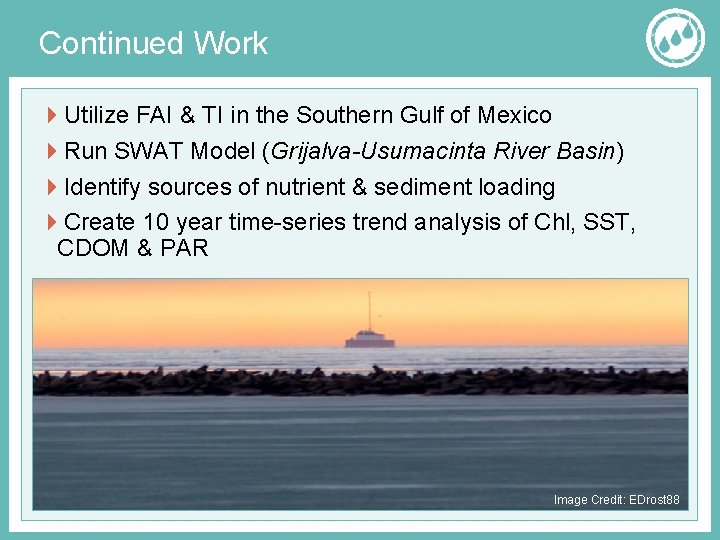 Continued Work Utilize FAI & TI in the Southern Gulf of Mexico Run SWAT