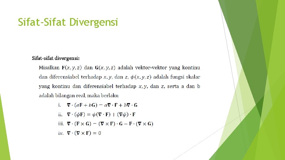 Sifat-Sifat Divergensi 