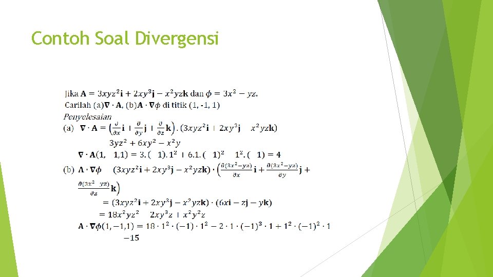Contoh Soal Divergensi 