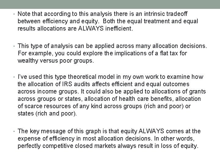 • Note that according to this analysis there is an intrinsic tradeoff between • Note that according to this analysis there is an intrinsic tradeoff between